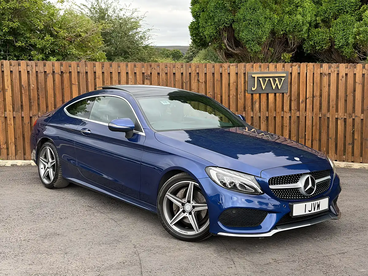 Used 2016 Mercedes-Benz C Class AMG Line Blue - Front View