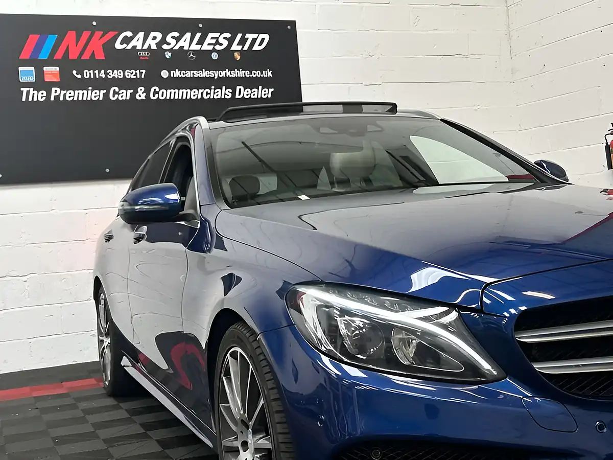 Used 2016 Mercedes-Benz C Class AMG Line Premium Blue - Interior and Exterior details 10