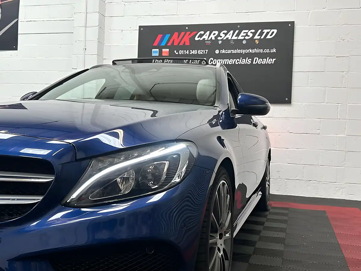 Used 2016 Mercedes-Benz C Class AMG Line Premium Blue - Interior and Exterior details 11