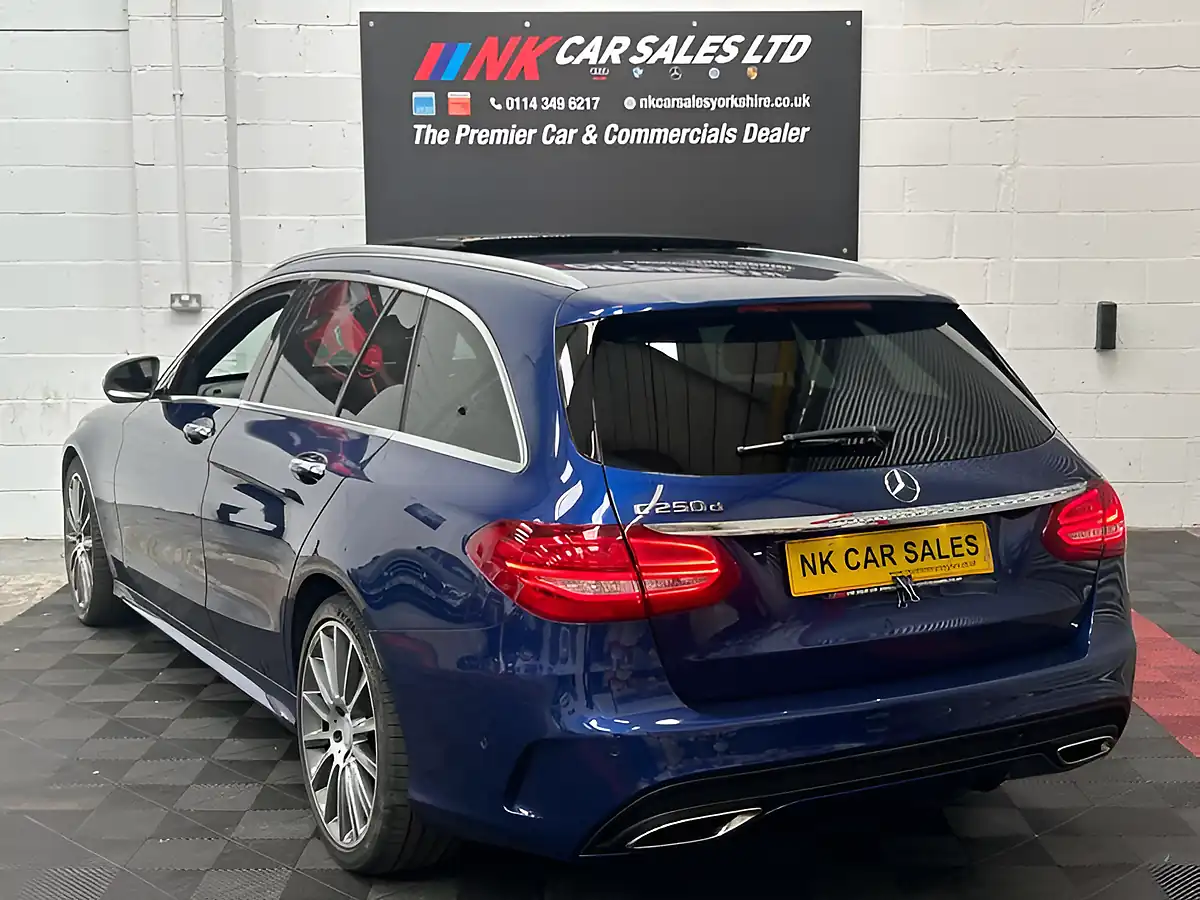 Used 2016 Mercedes-Benz C Class AMG Line Premium Blue - Interior and Exterior details 6