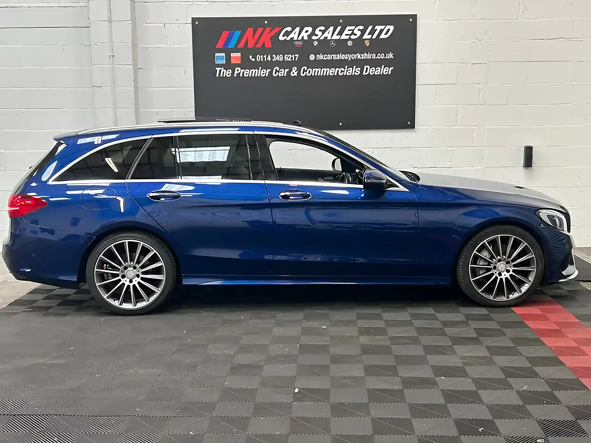 Used 2016 Mercedes-Benz C Class AMG Line Premium Blue - Interior and Exterior details 7