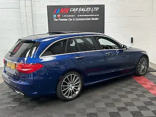 Used 2016 Mercedes-Benz C Class AMG Line Premium Blue - Interior and Exterior details 9