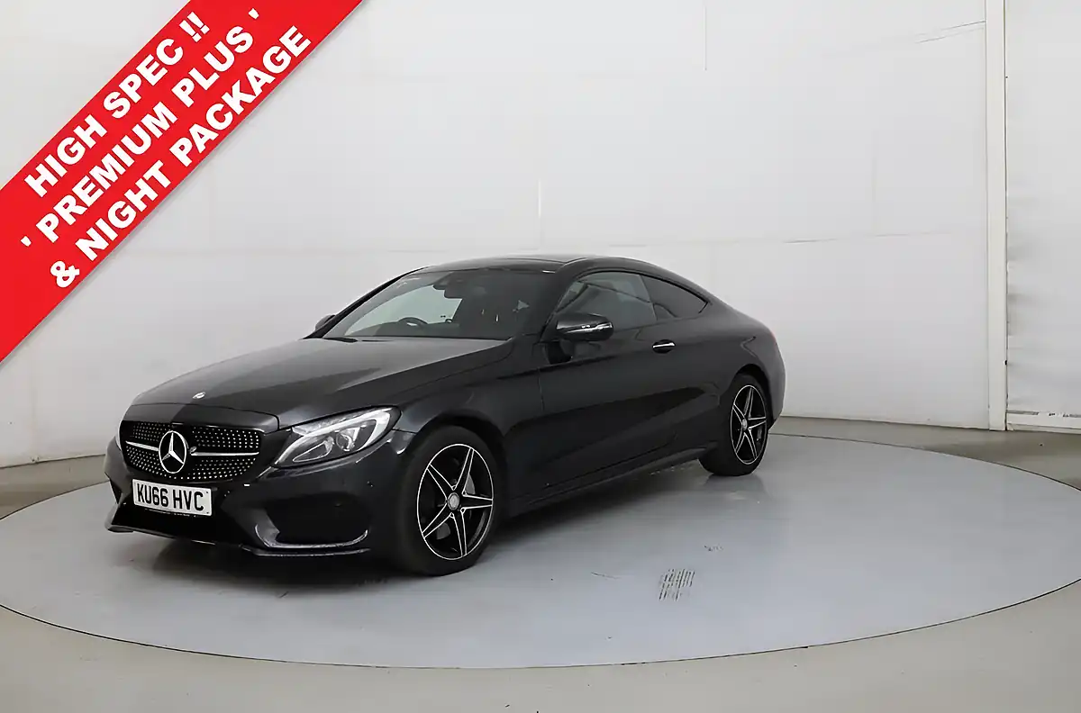 Used 2016 Mercedes-Benz C Class AMG Line (premium Plus) Black - Front View