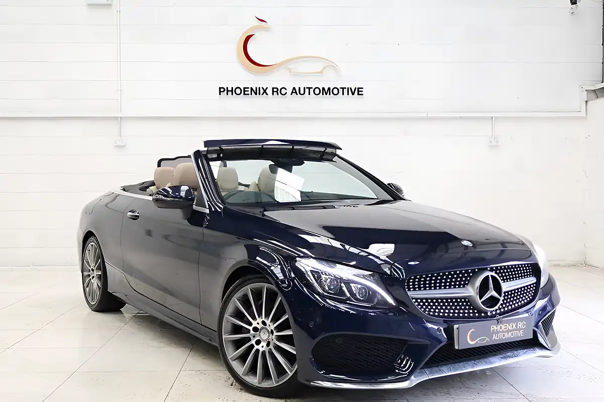 Used 2016 Mercedes-Benz C-Class AMG Line (premium Plus) Blue - Front View