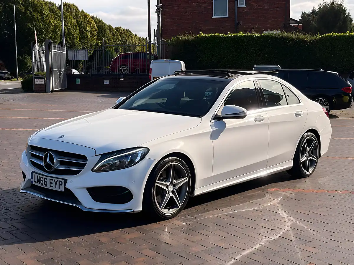 Used 2016 Mercedes-Benz C Class AMG Line (premium) White - Interior and Exterior details 10