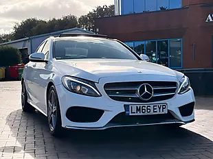 Used 2016 Mercedes-Benz C Class AMG Line (premium) White - Interior and Exterior details 11