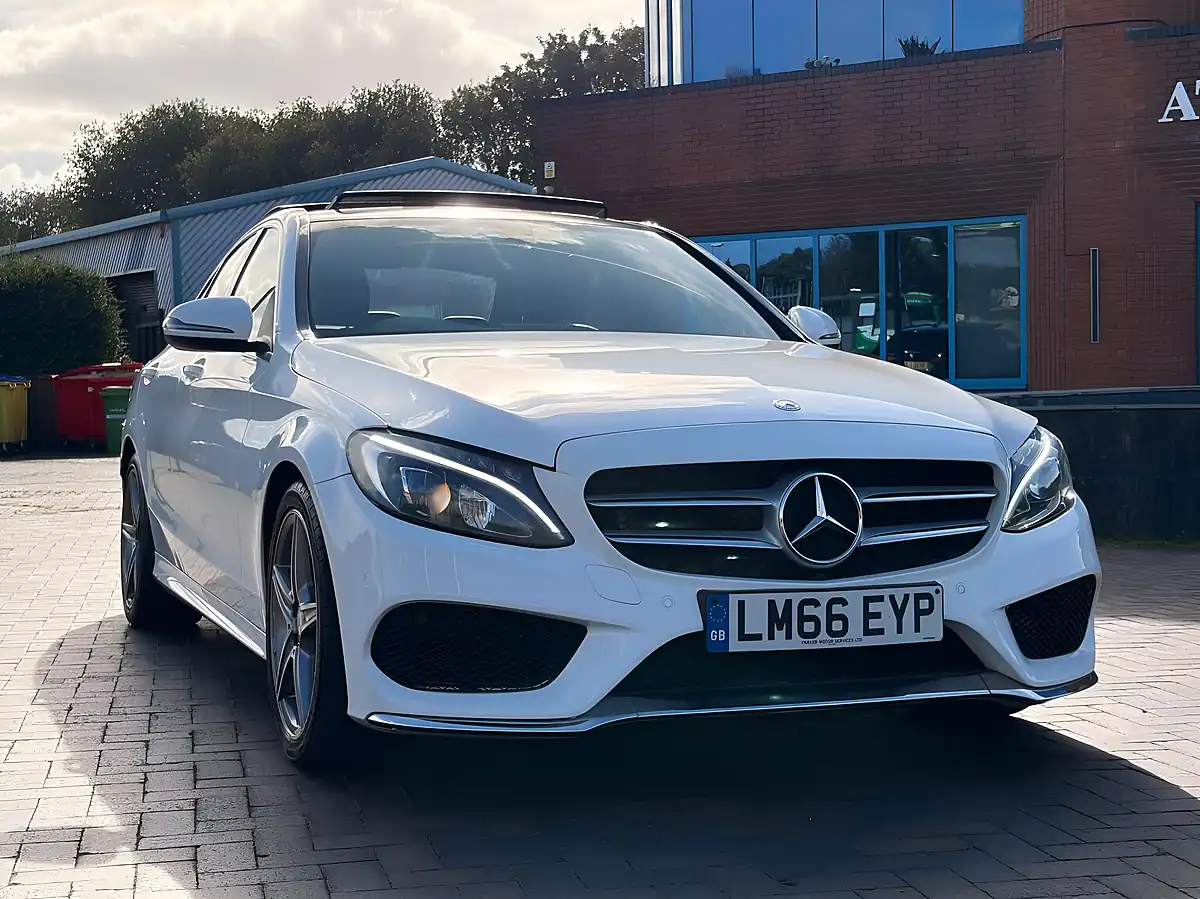 Used 2016 Mercedes-Benz C Class AMG Line (premium) White - Interior and Exterior details 11