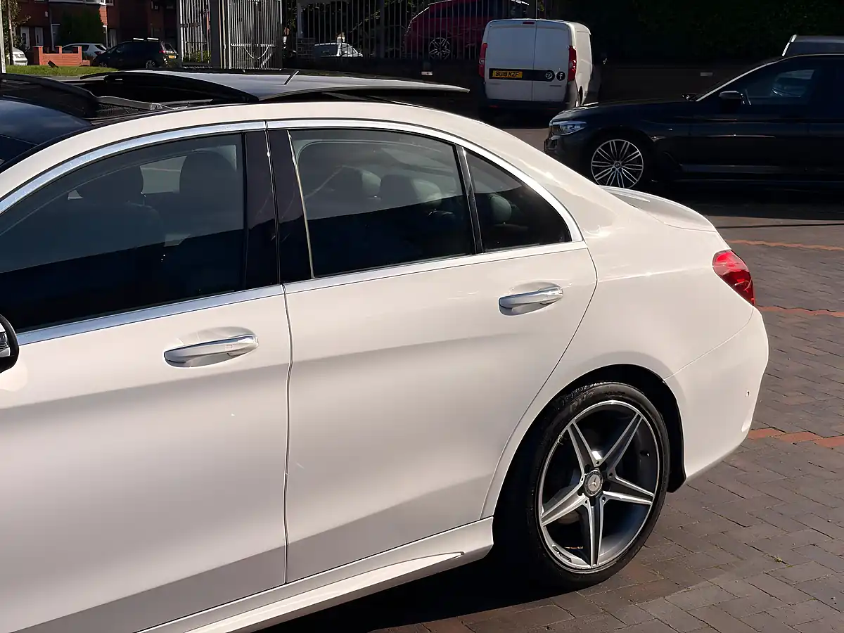 Used 2016 Mercedes-Benz C Class AMG Line (premium) White - Interior and Exterior details 12
