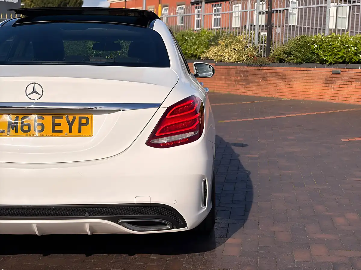 Used 2016 Mercedes-Benz C Class AMG Line (premium) White - Interior and Exterior details 14