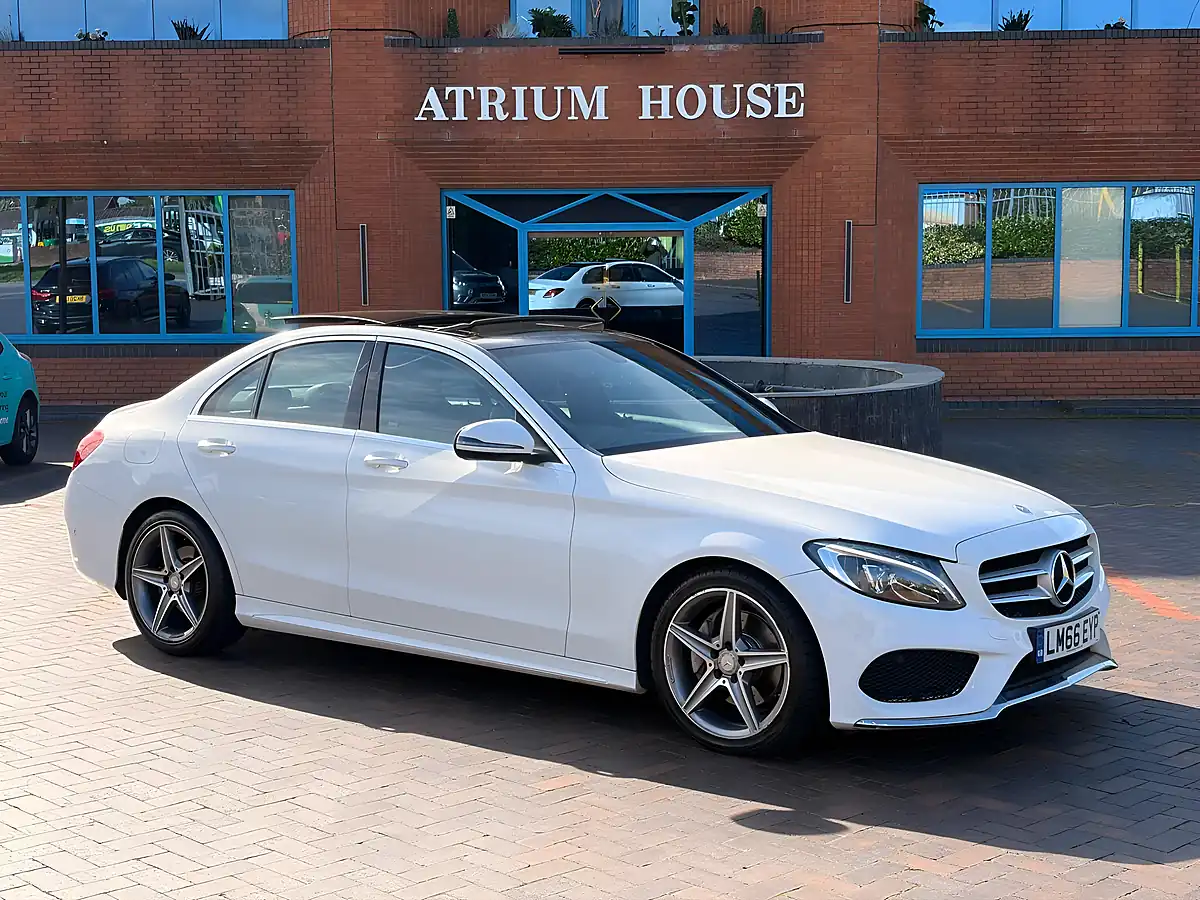 Used 2016 Mercedes-Benz C Class AMG Line (premium) White - Interior and Exterior details 2
