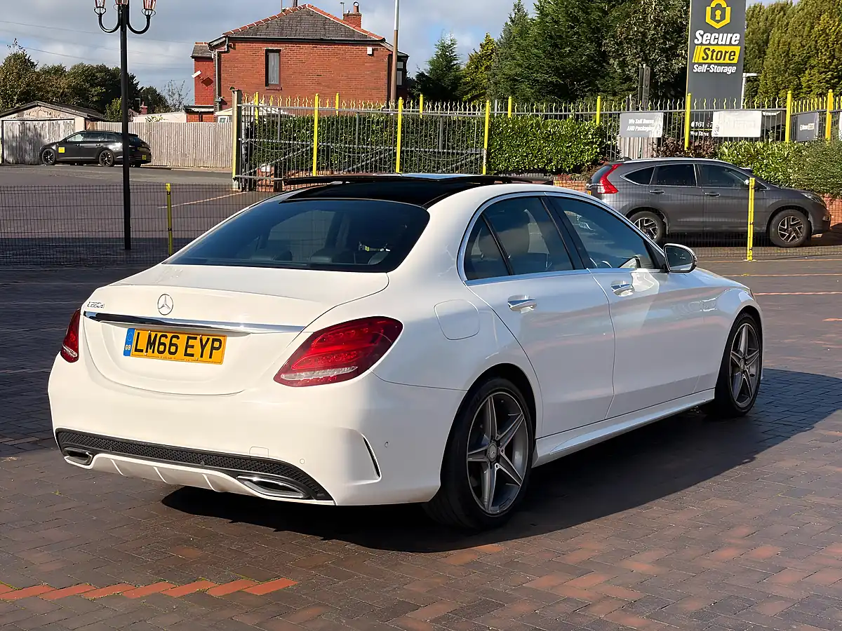 Used 2016 Mercedes-Benz C Class AMG Line (premium) White - Interior and Exterior details 5