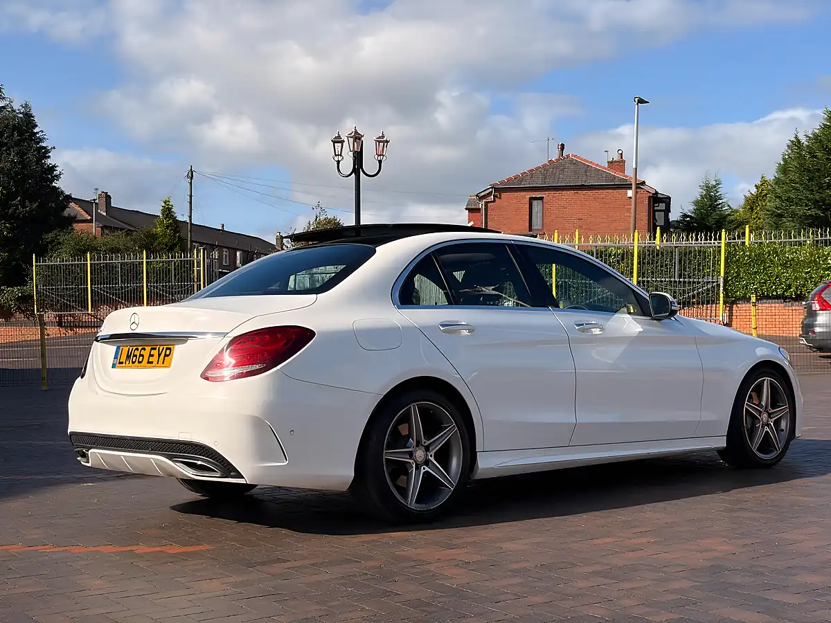 Used 2016 Mercedes-Benz C Class AMG Line (premium) White - Interior and Exterior details 6