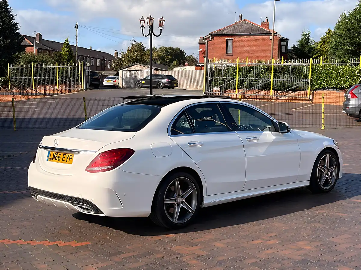 Used 2016 Mercedes-Benz C Class AMG Line (premium) White - Interior and Exterior details 7