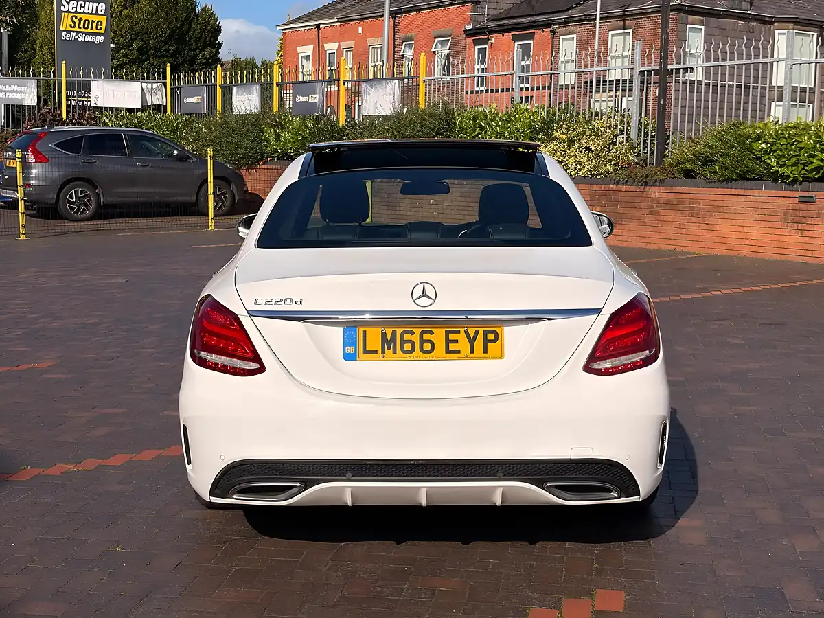 Used 2016 Mercedes-Benz C Class AMG Line (premium) White - Interior and Exterior details 9