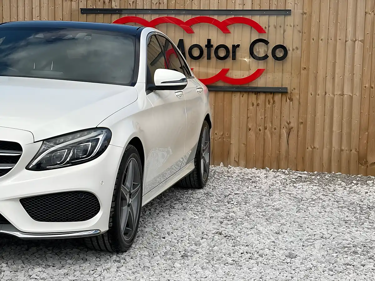 Used 2016 Mercedes-Benz C Class AMG Line (premium) White - Interior and Exterior details 5