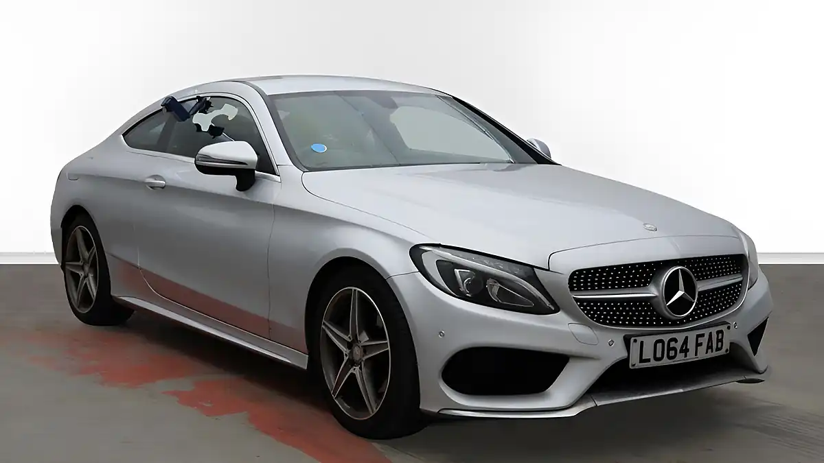 Used 2016 Mercedes-Benz C Class AMG Line Silver - Front View