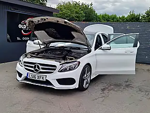Used 2016 Mercedes-Benz C Class AMG Line White - Interior and Exterior details 10