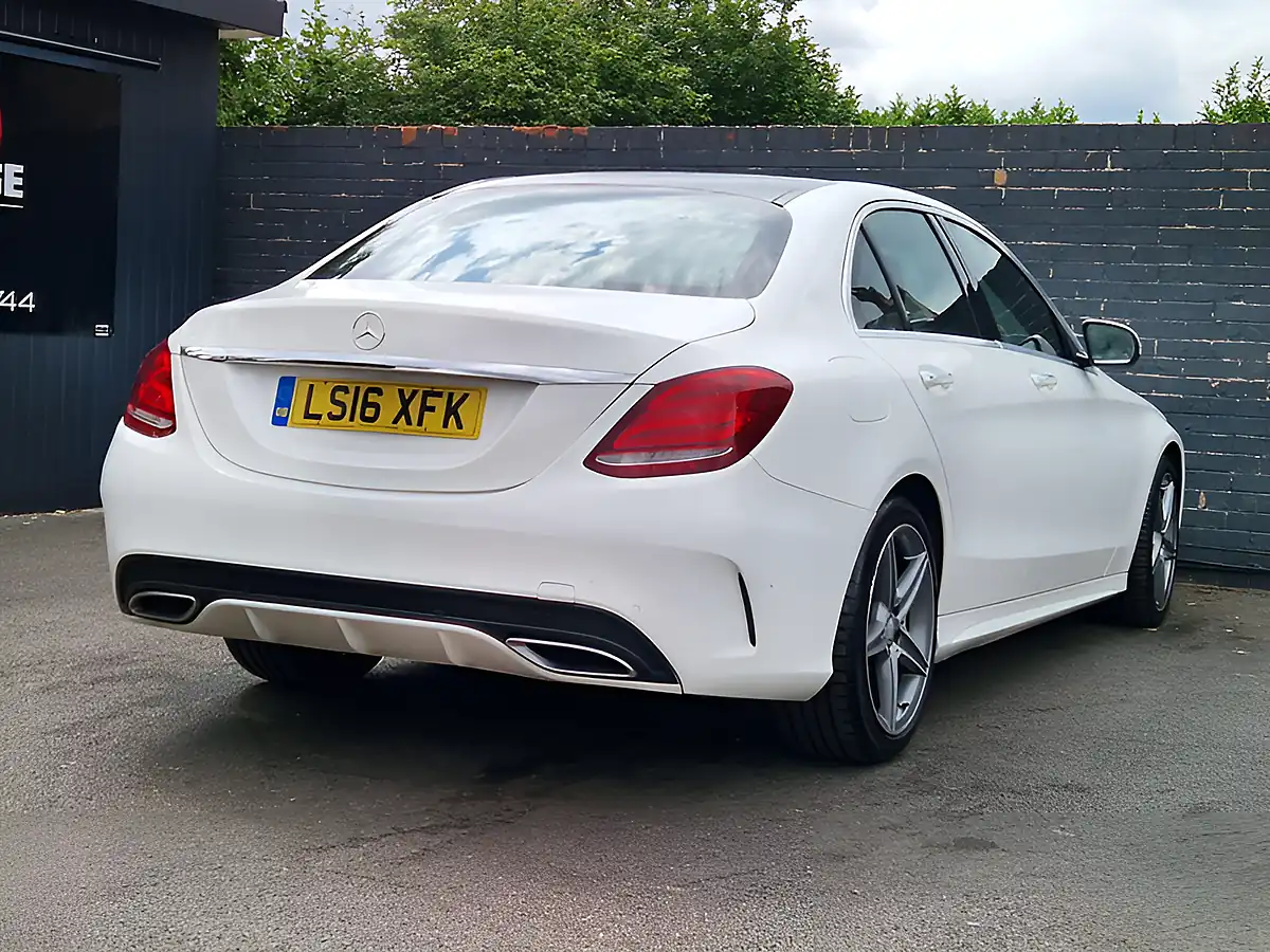 Used 2016 Mercedes-Benz C Class AMG Line White - Interior and Exterior details 13