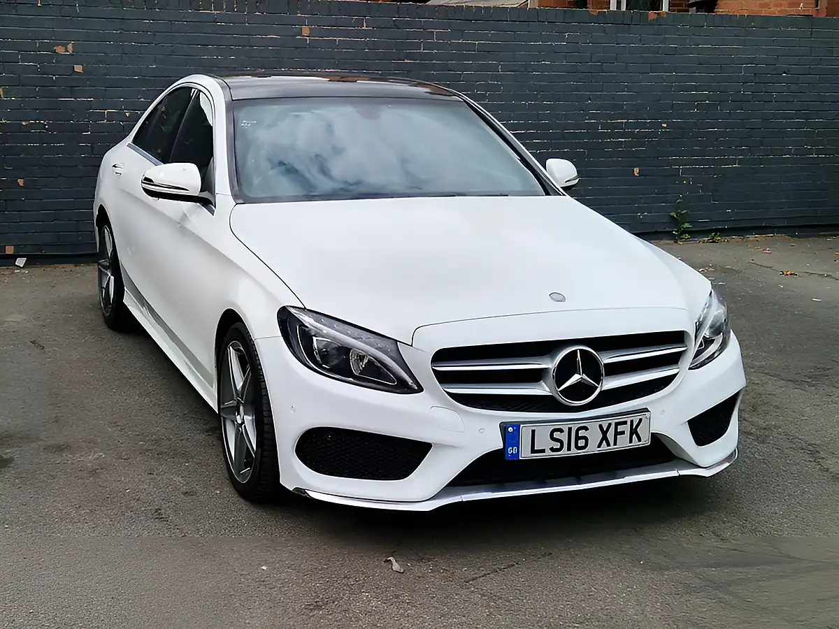 Used 2016 Mercedes-Benz C Class AMG Line White - Interior and Exterior details 3