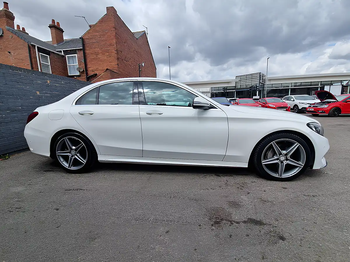 Used 2016 Mercedes-Benz C Class AMG Line White - Interior and Exterior details 7
