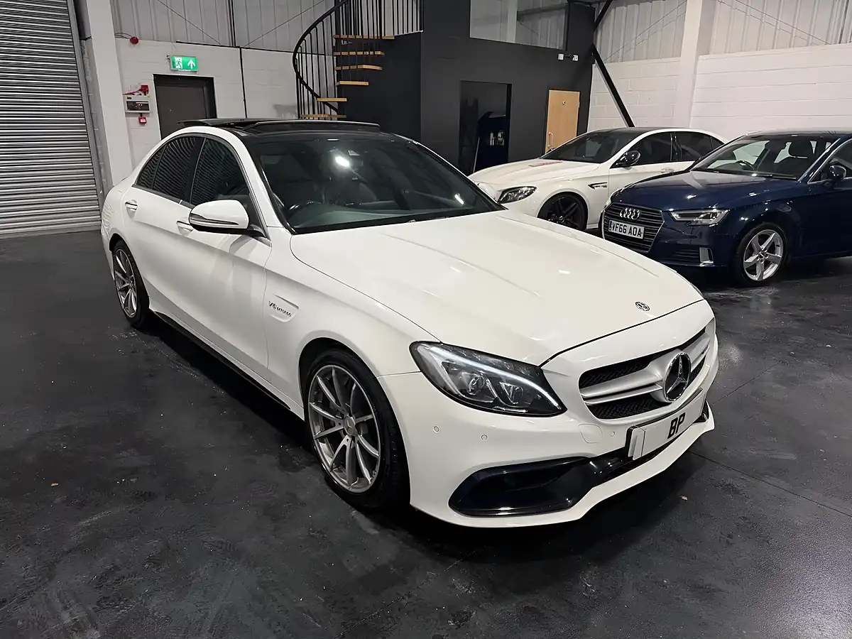 Used 2016 Mercedes-Benz C Class AMG (premium) White - Front View