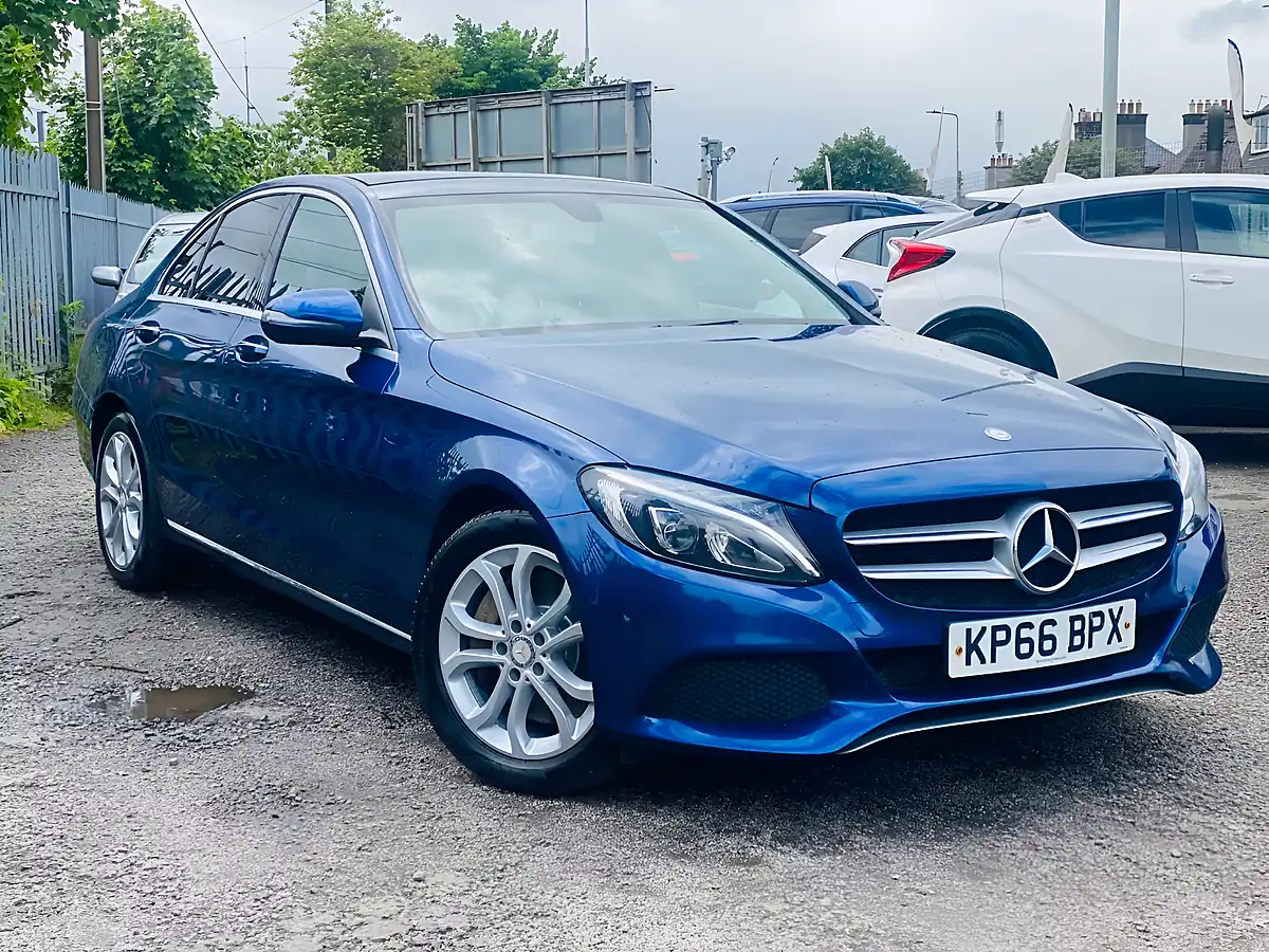Used 2016 Mercedes-Benz C Class Sport (premium) Blue - Front View