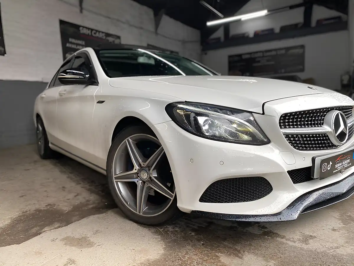Used 2016 Mercedes-Benz C Class Sport (premium) White - Front View