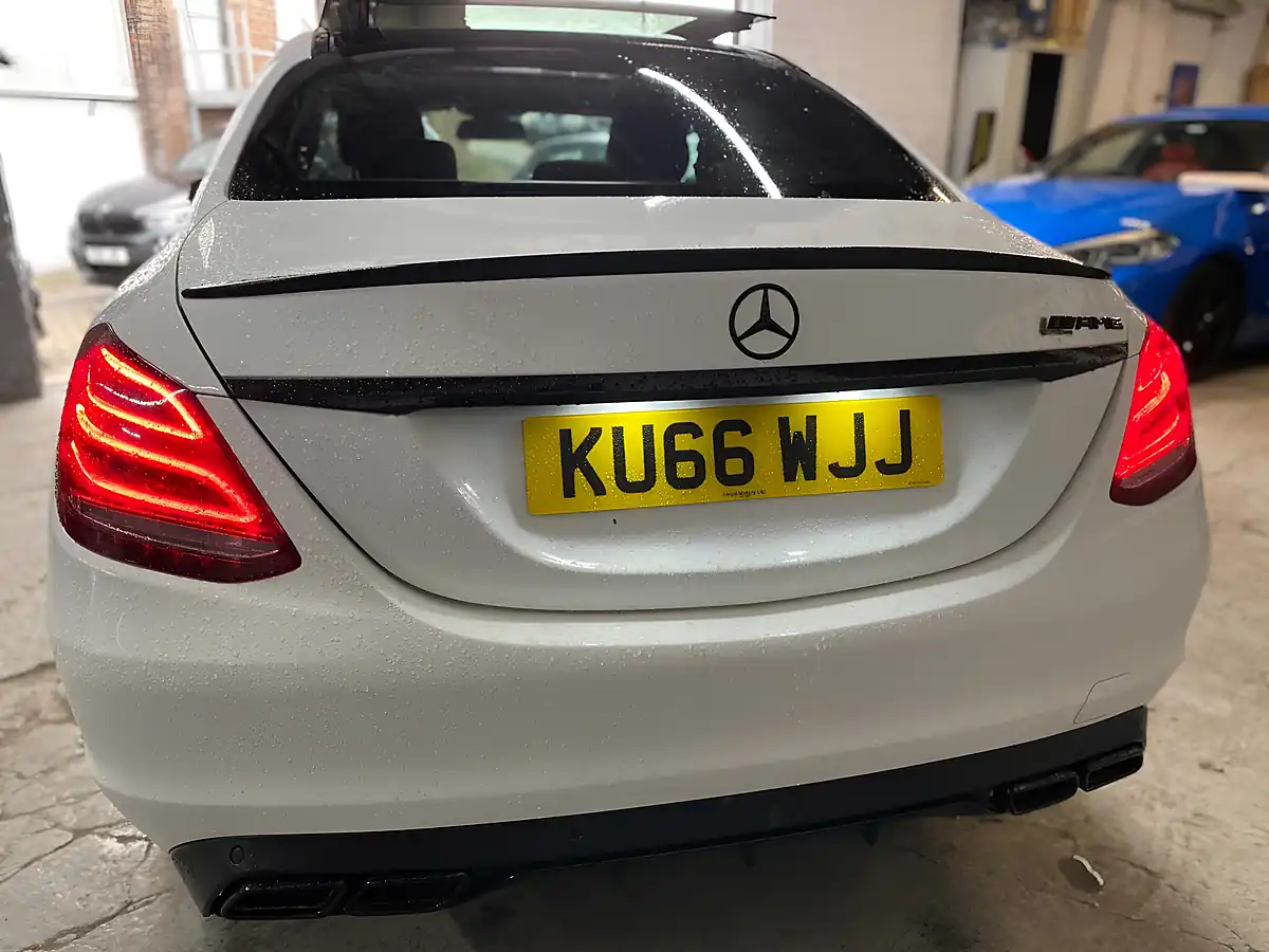 Used 2016 Mercedes-Benz C Class Sport (premium) White - Interior and Exterior details 7