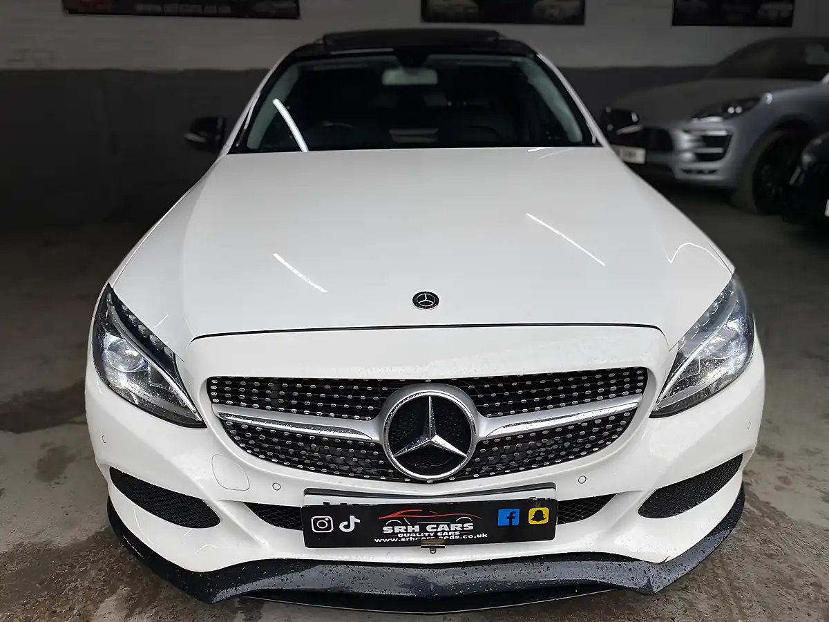 Used 2016 Mercedes-Benz C Class Sport (premium) White - Interior and Exterior details 9