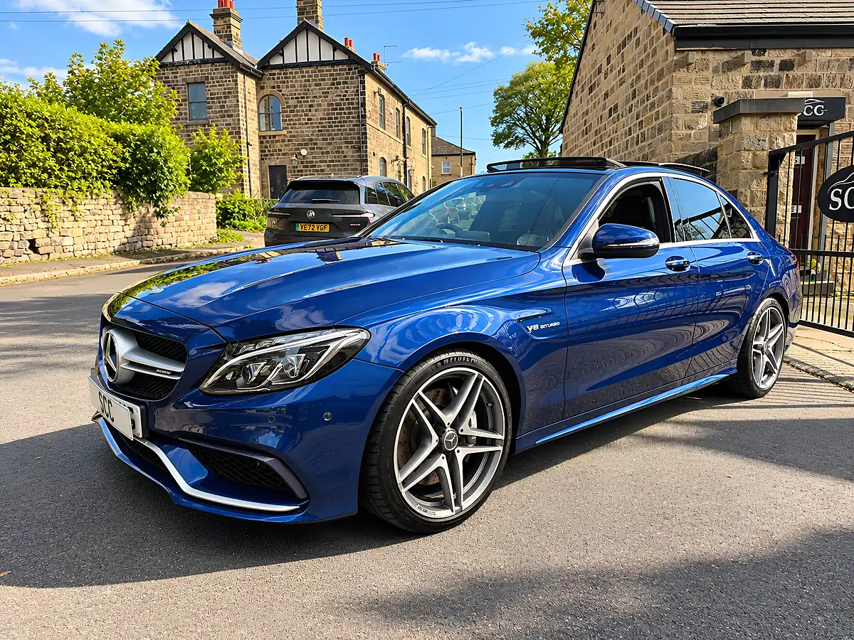 Used 2016 Mercedes-Benz C63 AMG Premium Brilliant Blue - Interior and Exterior details 6