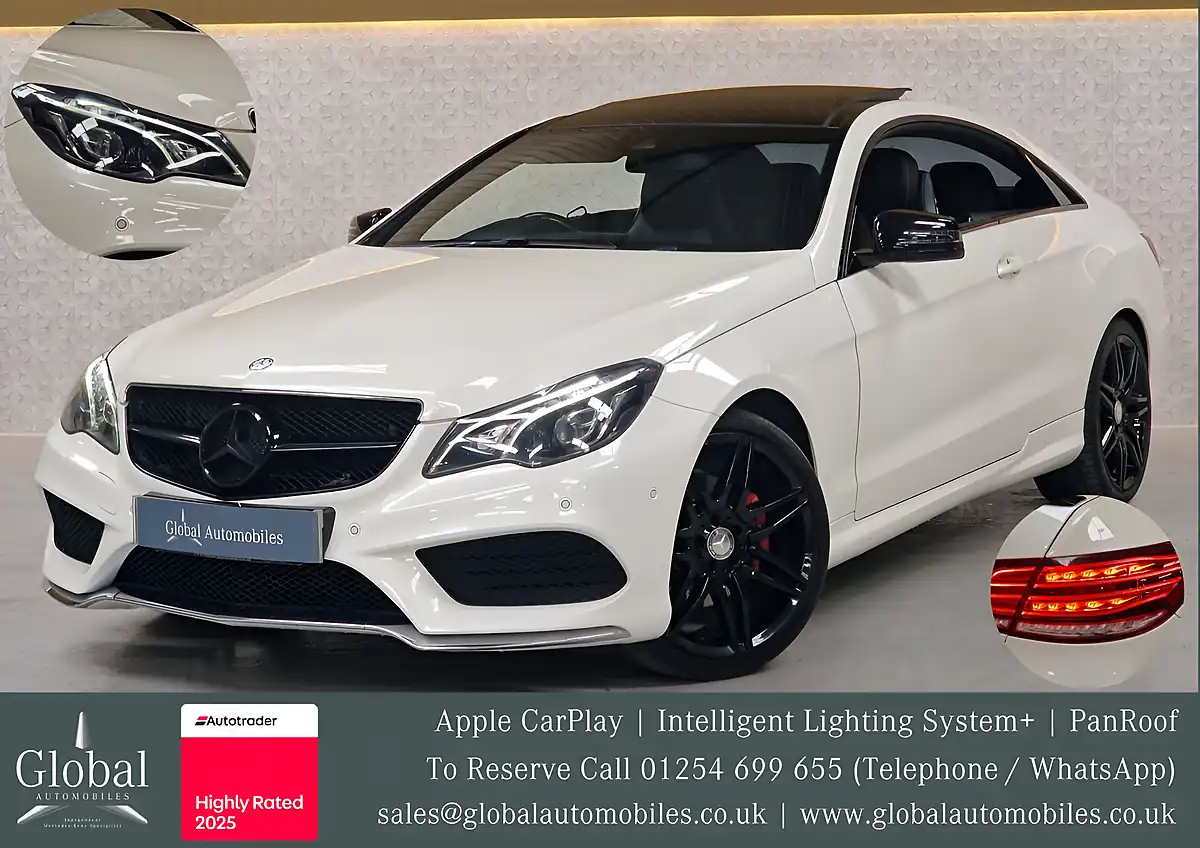 Used 2016 Mercedes-Benz E-Class AMG Line Edition Coupe Designo Diamond White - Front View