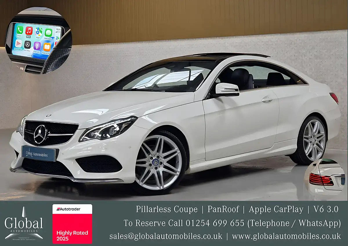 Used 2016 Mercedes-Benz E-Class AMG Line Polar White - Front View