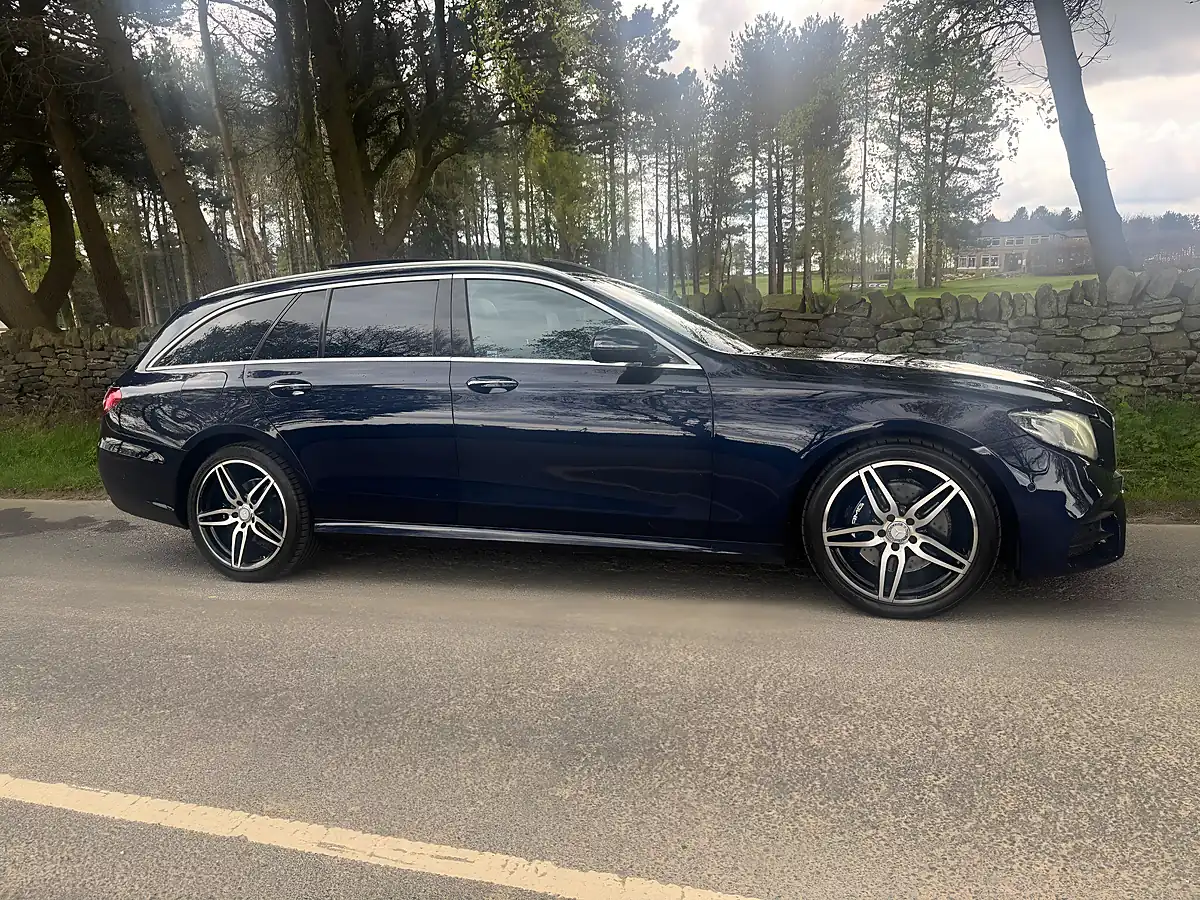 Used 2016 Mercedes-Benz E Class AMG Line (premium) Blue - Interior and Exterior details 4