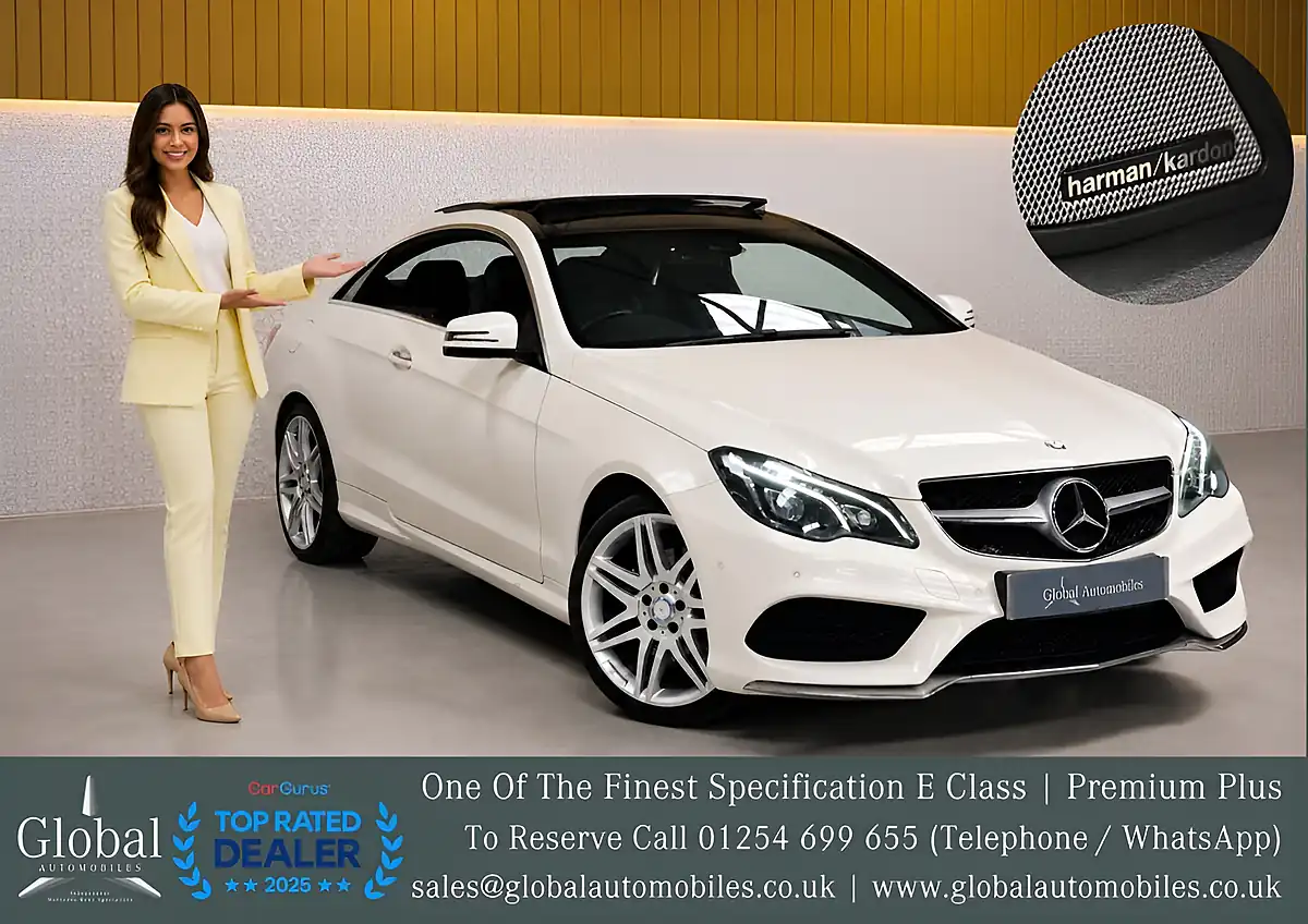 Used 2016 Mercedes-Benz E-Class AMG Line Premium Plus Designo Diamond White - Interior and Exterior details 3