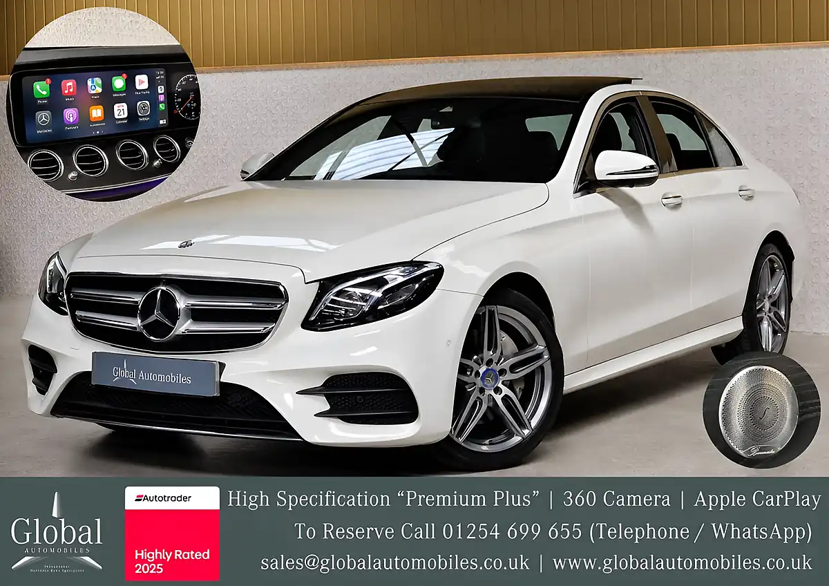 Used 2016 Mercedes-Benz E Class AMG Line Premium Plus Polar White - Front View