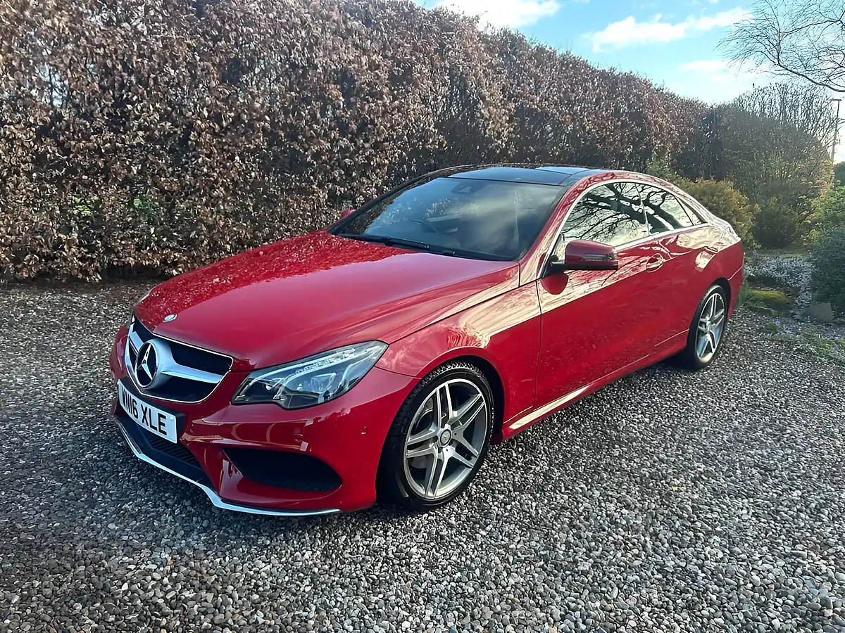 Used 2016 Mercedes-Benz E Class AMG Line Red - Front View