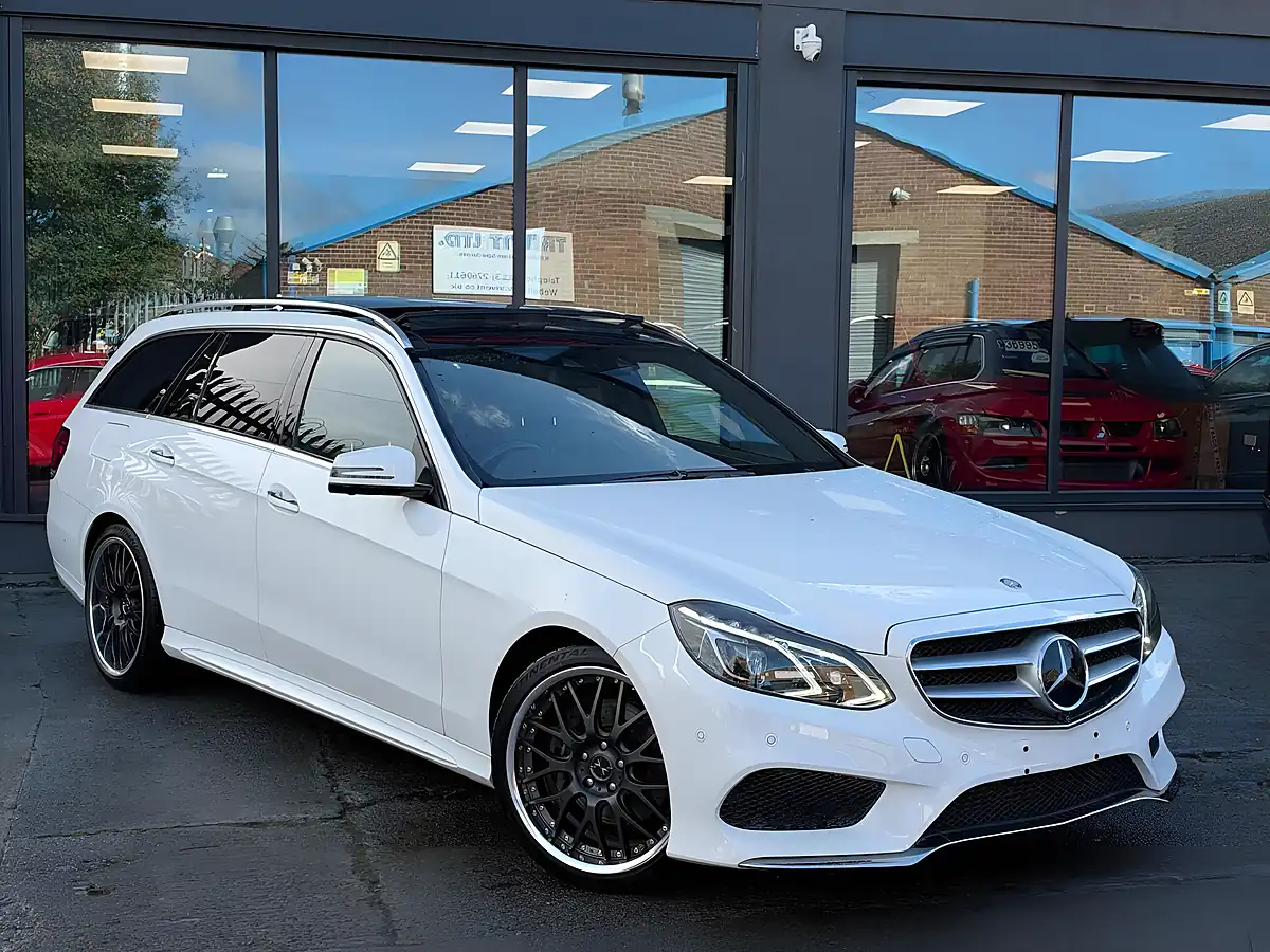 Used 2016 Mercedes-Benz E Class AMG Line White - Interior and Exterior details 2