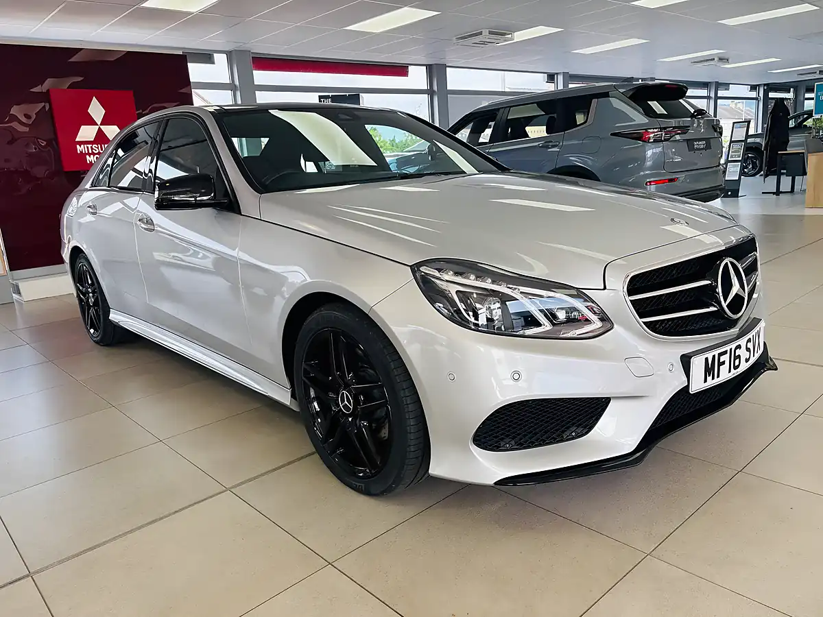 Used 2016 Mercedes-Benz E Class AMG Night Edition Silver - Front View