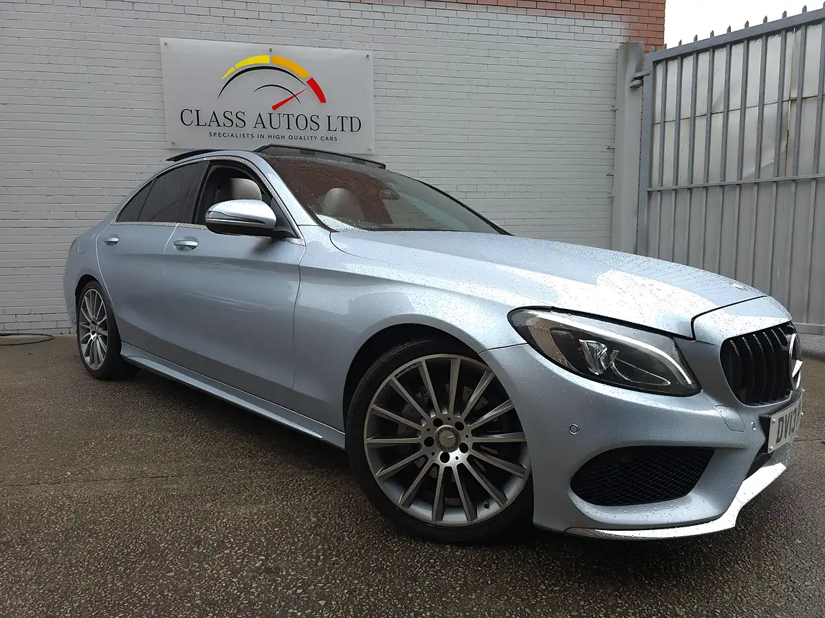 Used 2016 Mercedes C Class AMG Line (premium Plus) Silver - Front View