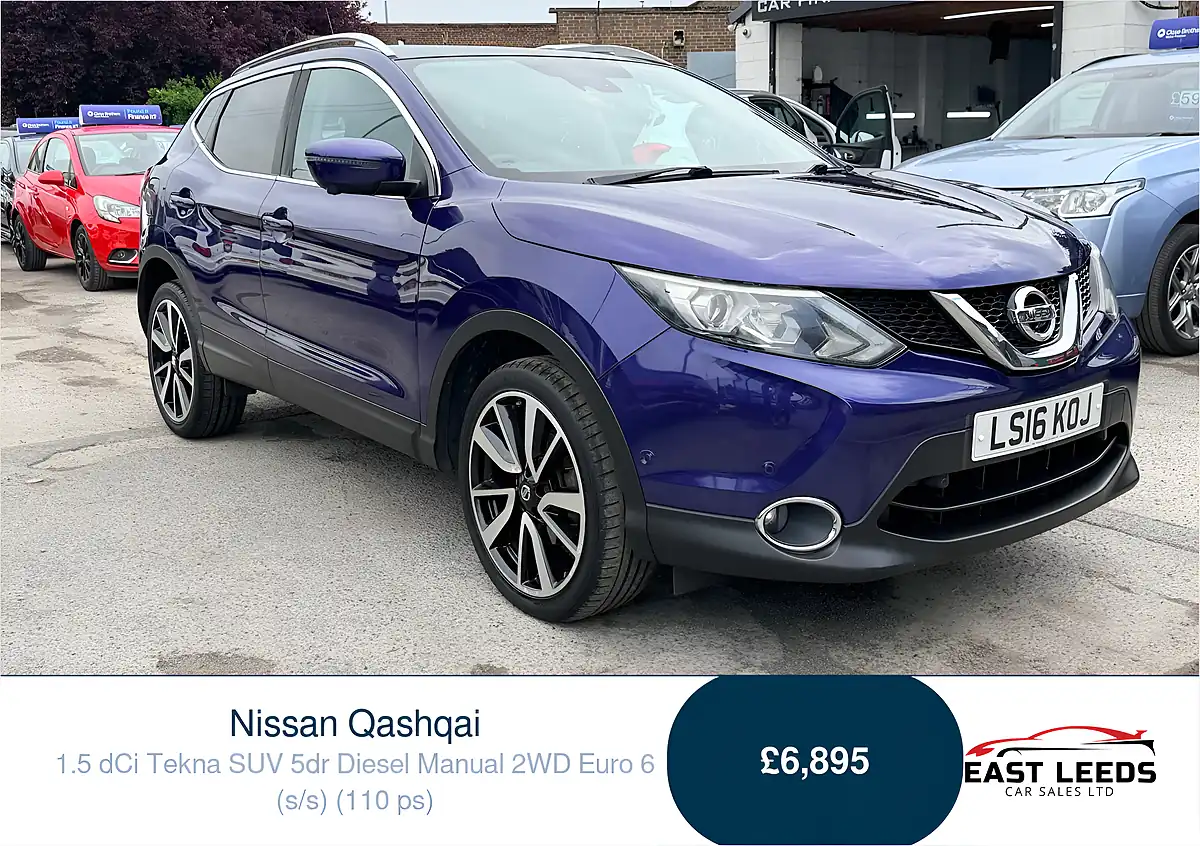 Used 2016 Nissan Qashqai Tekna Blue - Front View