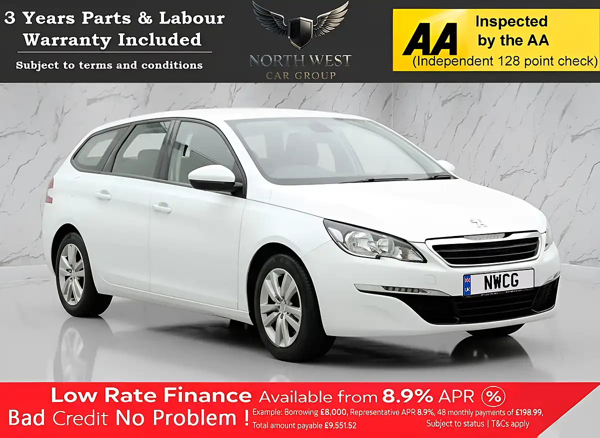 Used 2016 Peugeot 308 Sw Active White - Front View