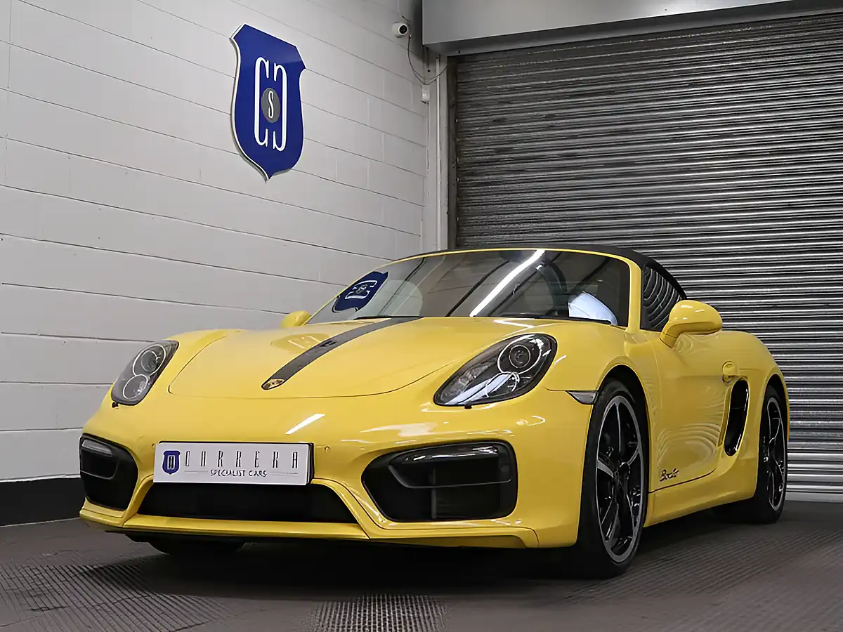 Used 2016 Porsche Boxster 981 Yellow - Front View