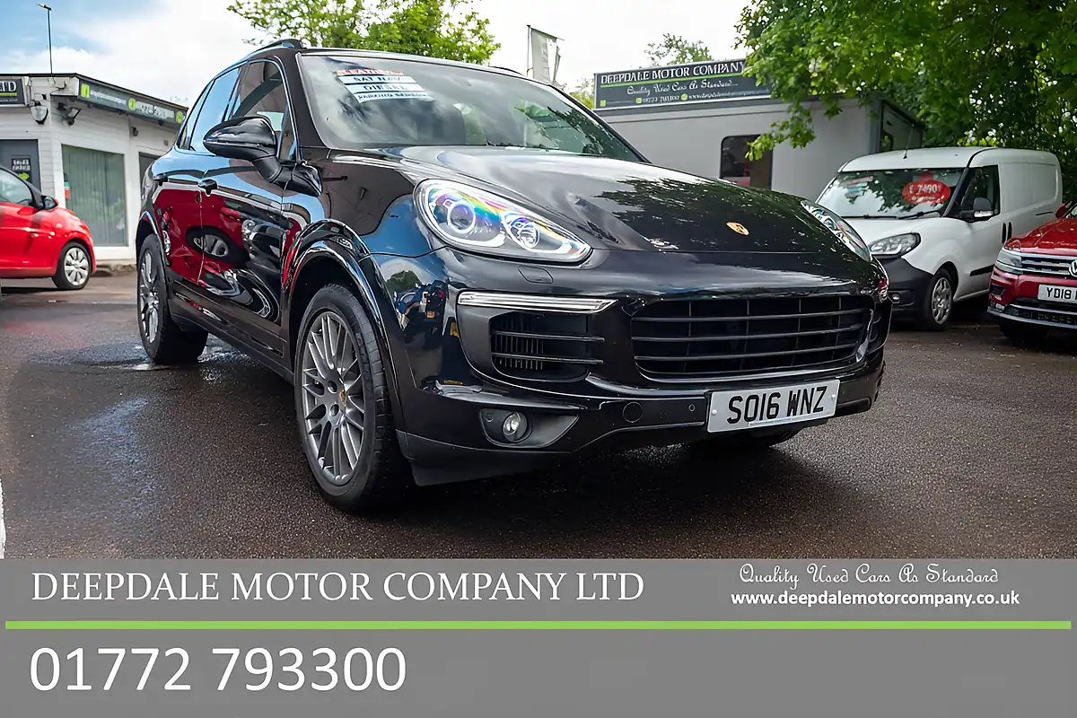 Used 2016 Porsche Cayenne S Jet Black Metallic - Front View