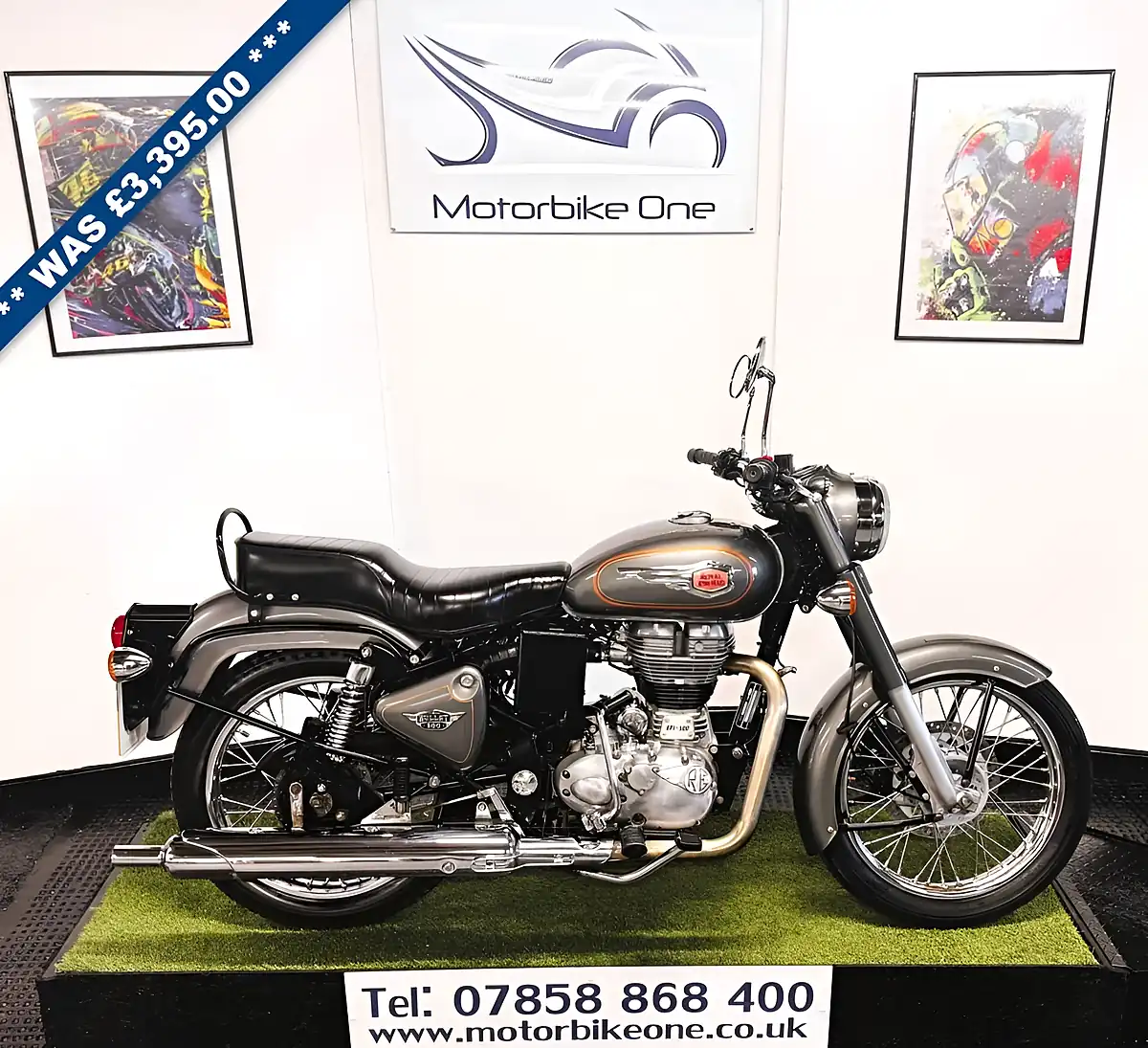 Used 2016 Royal Enfield Bullet Roadster/Retro Grey - Front View