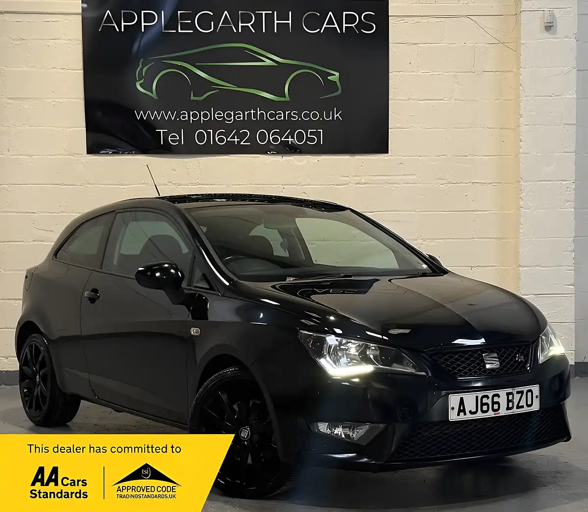 Used 2016 SEAT Ibiza Fr Sport Coupe Black - Front View