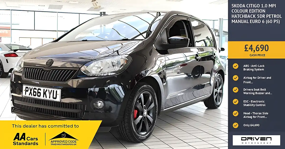 Used 2016 Skoda Citigo Colour Edition Black - Front View