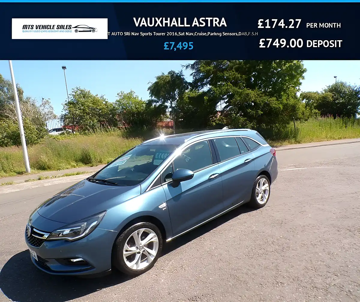 Used 2016 Vauxhall Astra Sri Nav Sports Tourer Blue - Front View