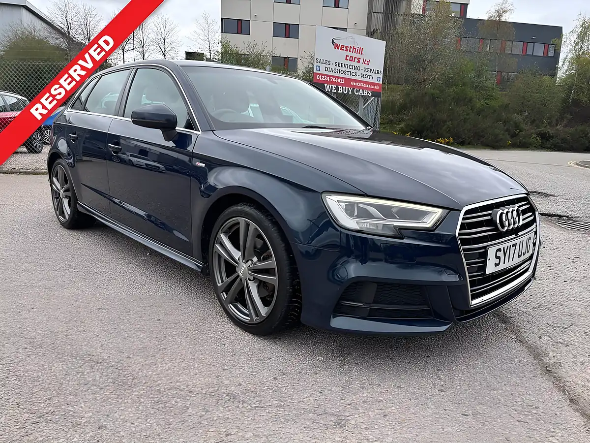 Used 2017 Audi A3 S Line Blue - Front View