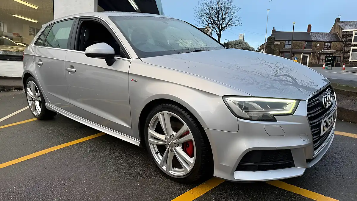 Used 2017 Audi A3 S Line Floret Silver - Front View