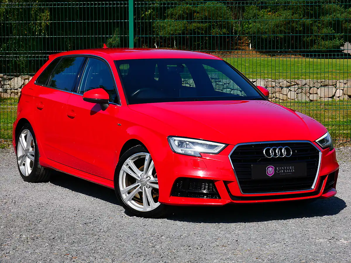 Used 2017 Audi A3 S Line Sportback Tango Red - Front View